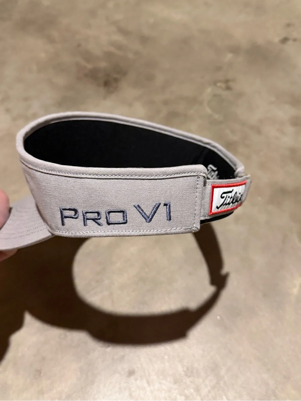 Titleist Light Gray Golf Visor with Navy Embroidered Logo